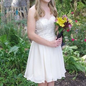 Tan/Gold Formal Dress